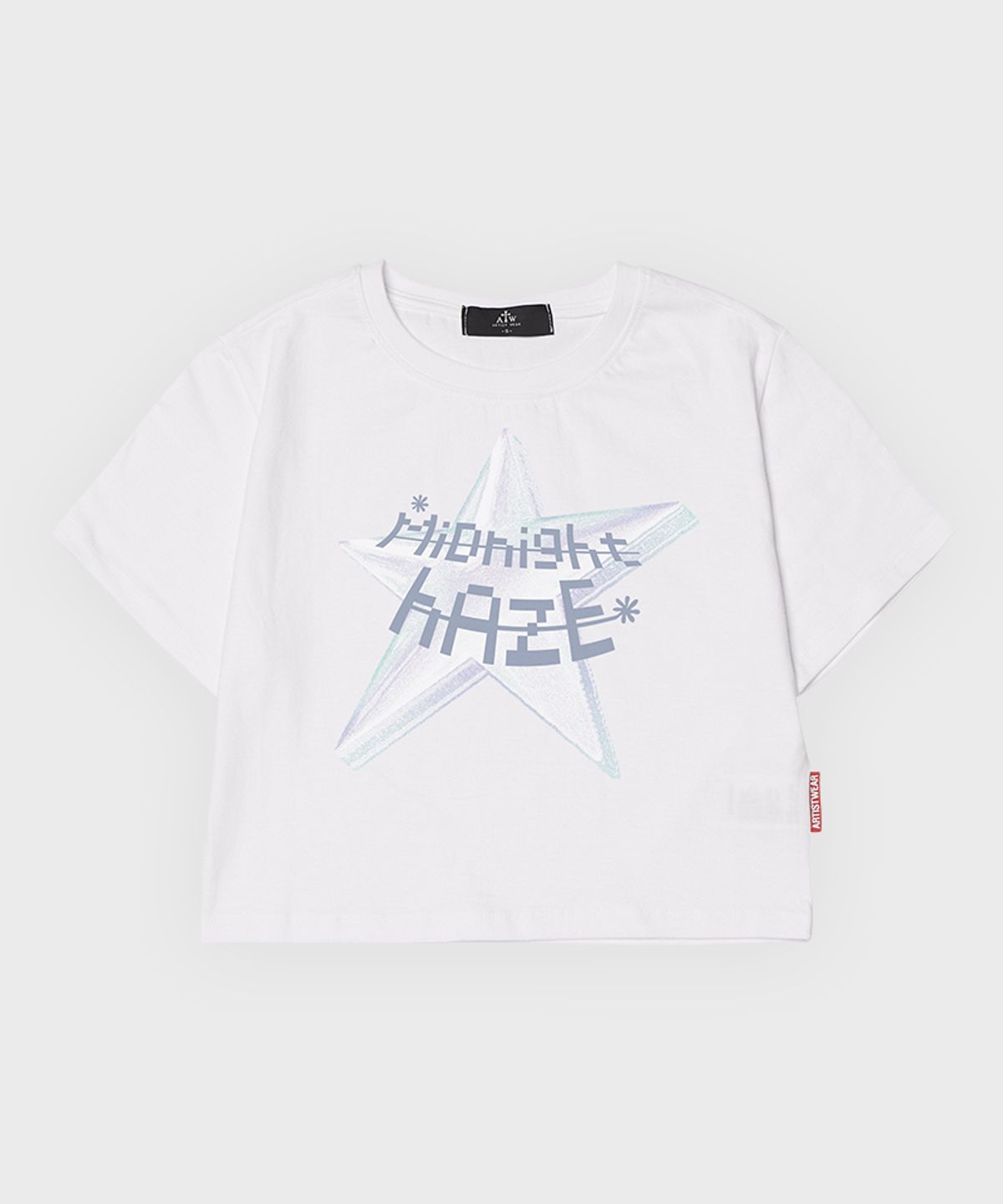 아티스트웨어(ARTISTWEAR) [ATW] 미드나잇 헤이즈 크롭 반팔티