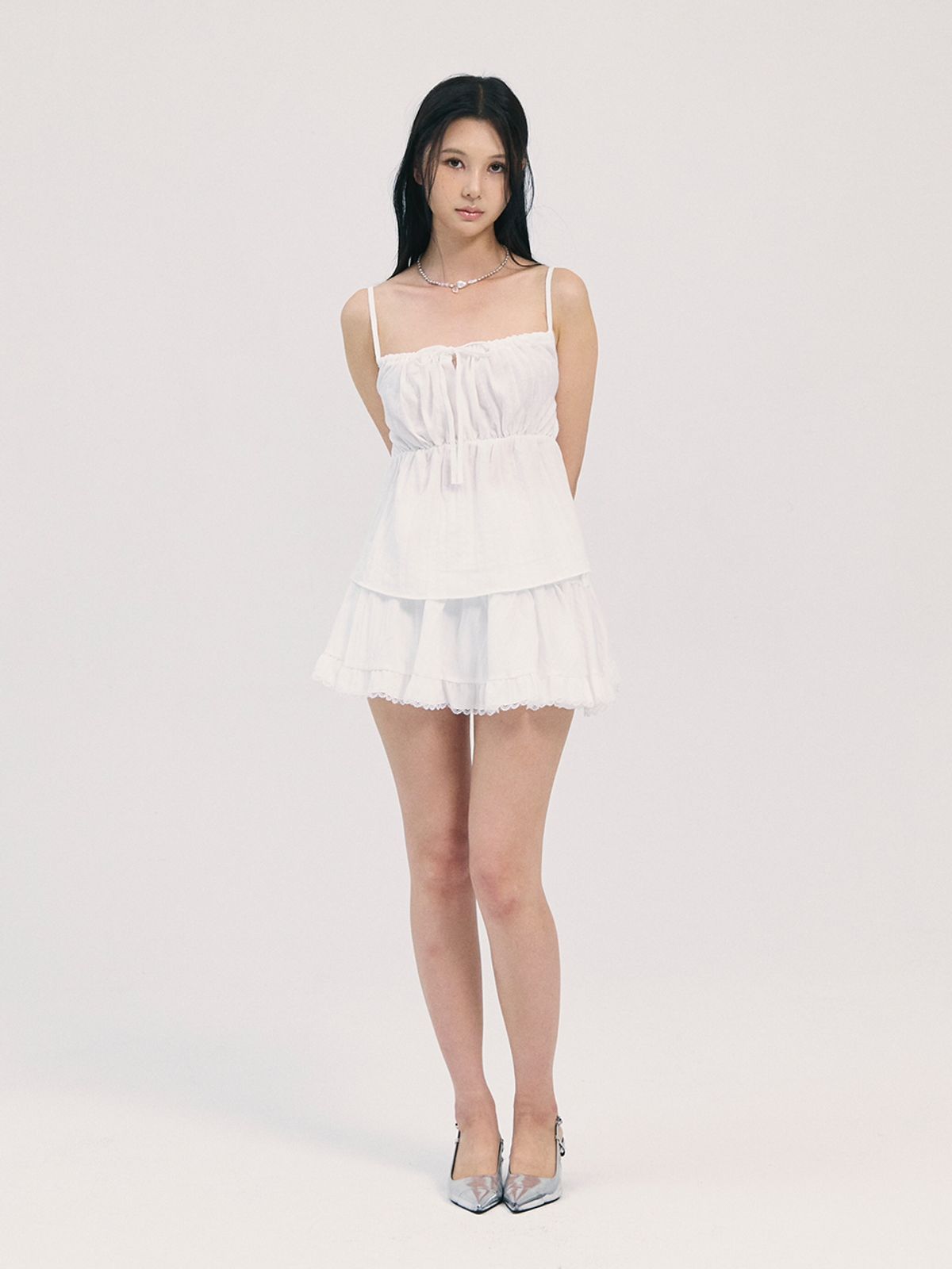 비에이블투(B ABLE TWO) saya frill skirt-white