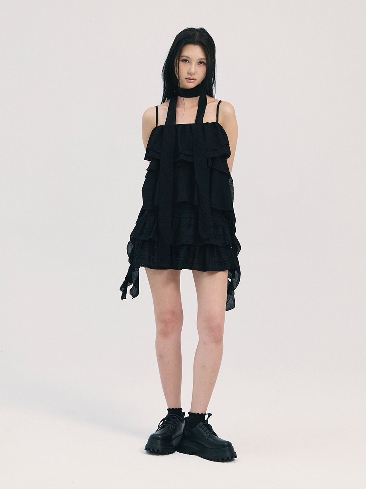 비에이블투(B ABLE TWO) sweety rah rah skirt-black