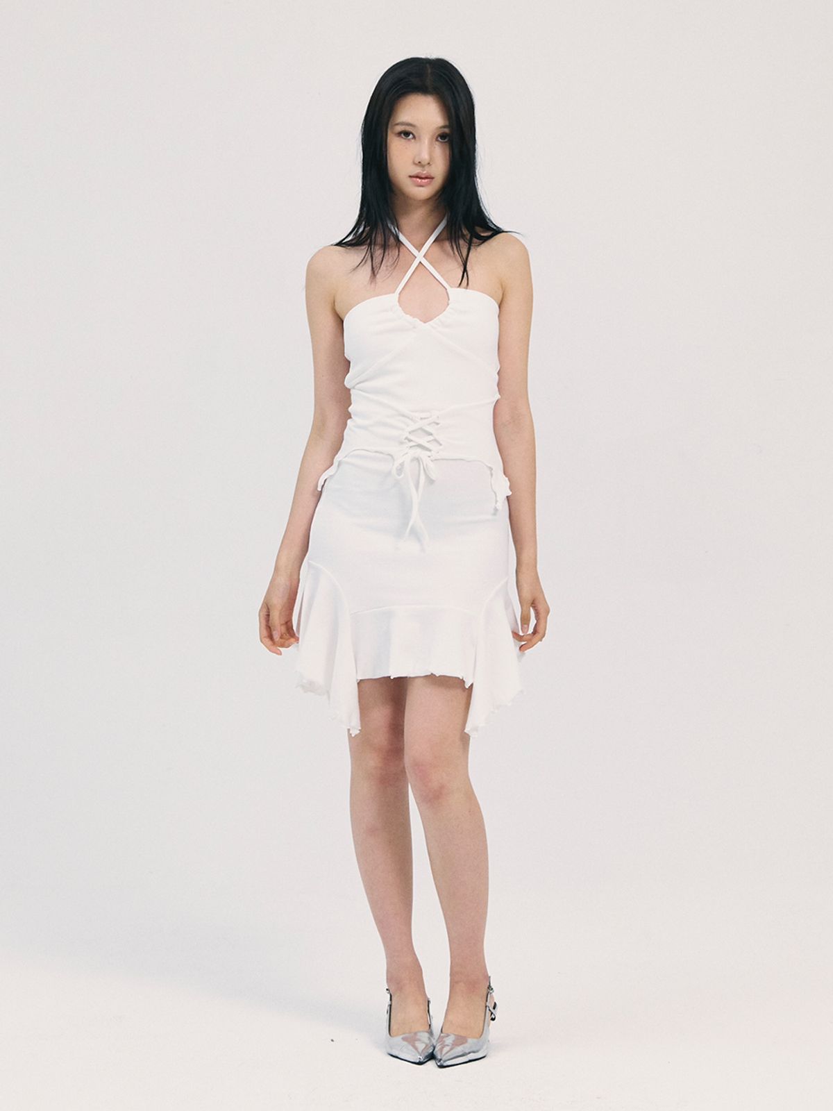 비에이블투(B ABLE TWO) ophelia sleeveless dress-white