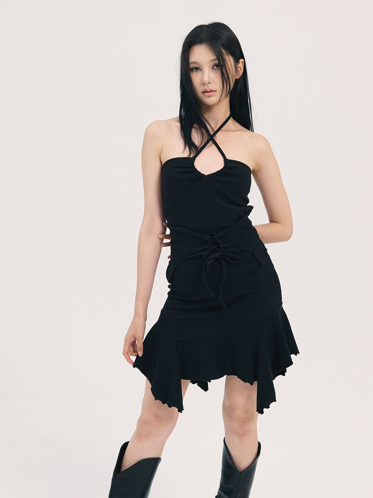 비에이블투(B ABLE TWO) ophelia sleeveless dress-black