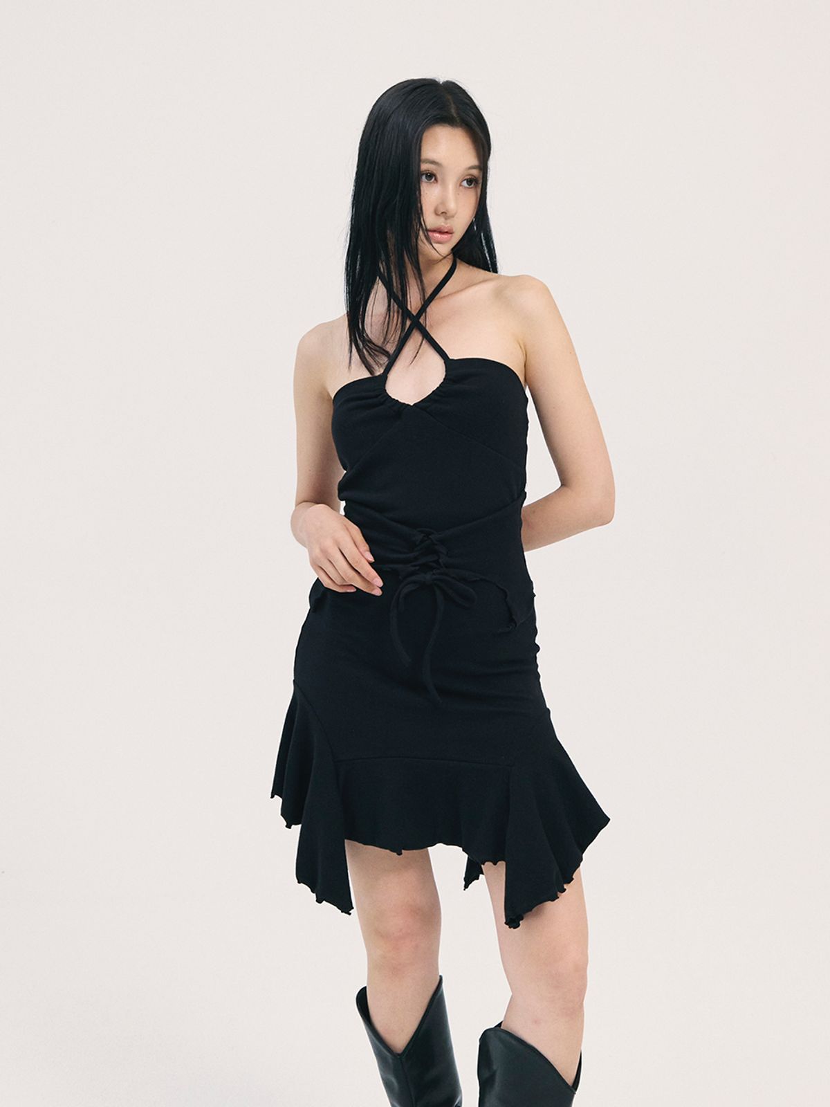 비에이블투(B ABLE TWO) ophelia sleeveless dress-black