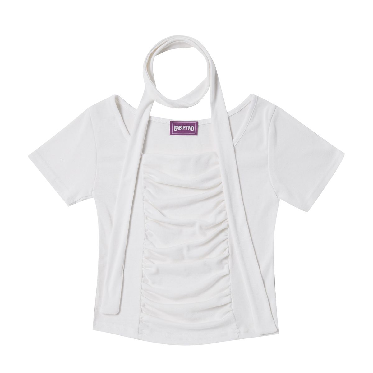 비에이블투(B ABLE TWO) noa scarf top-white