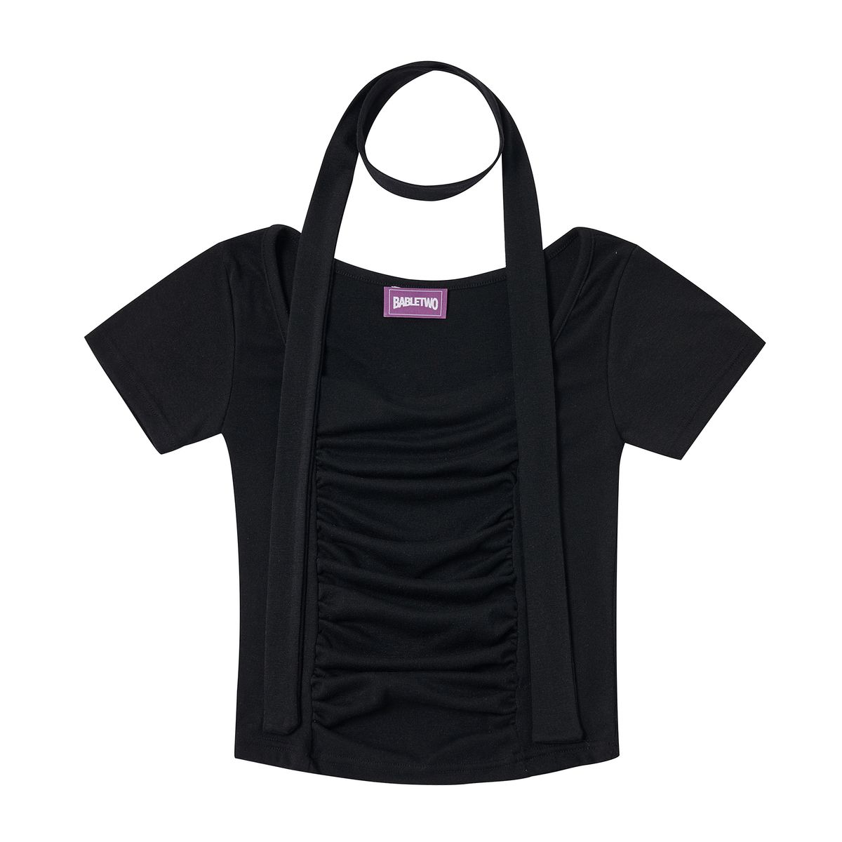 비에이블투(B ABLE TWO) noa scarf top-black