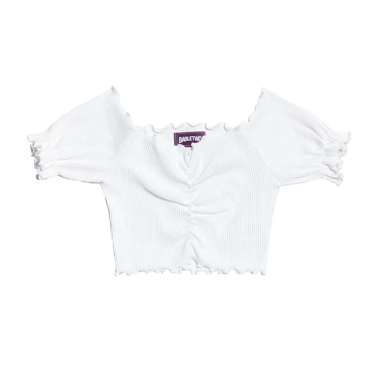 비에이블투(B ABLE TWO) yui shirring top-white