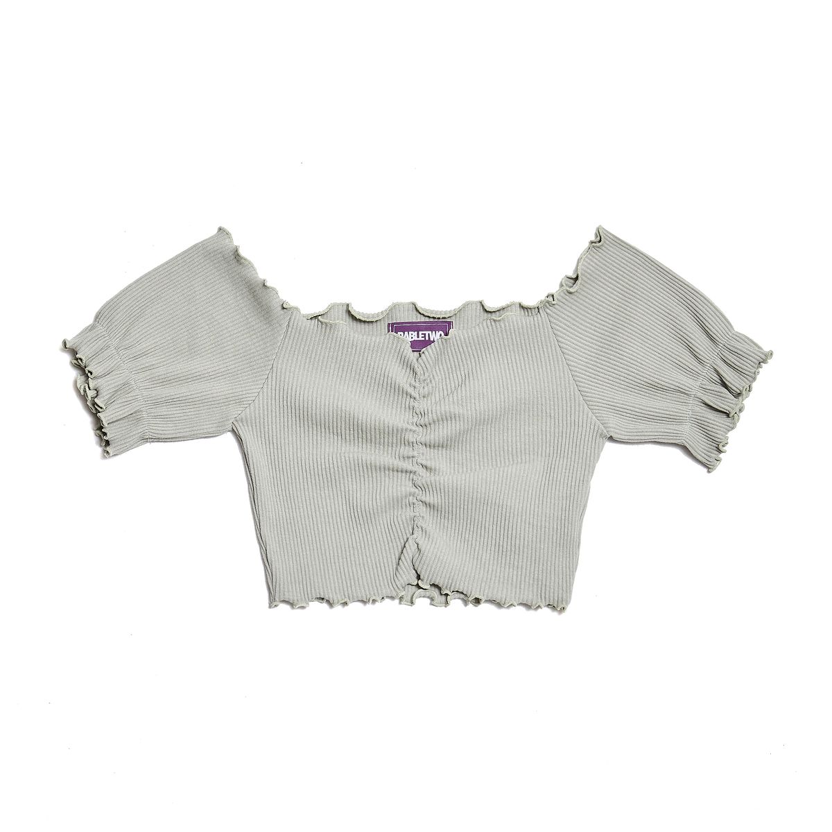 비에이블투(B ABLE TWO) yui shirring top-khaki