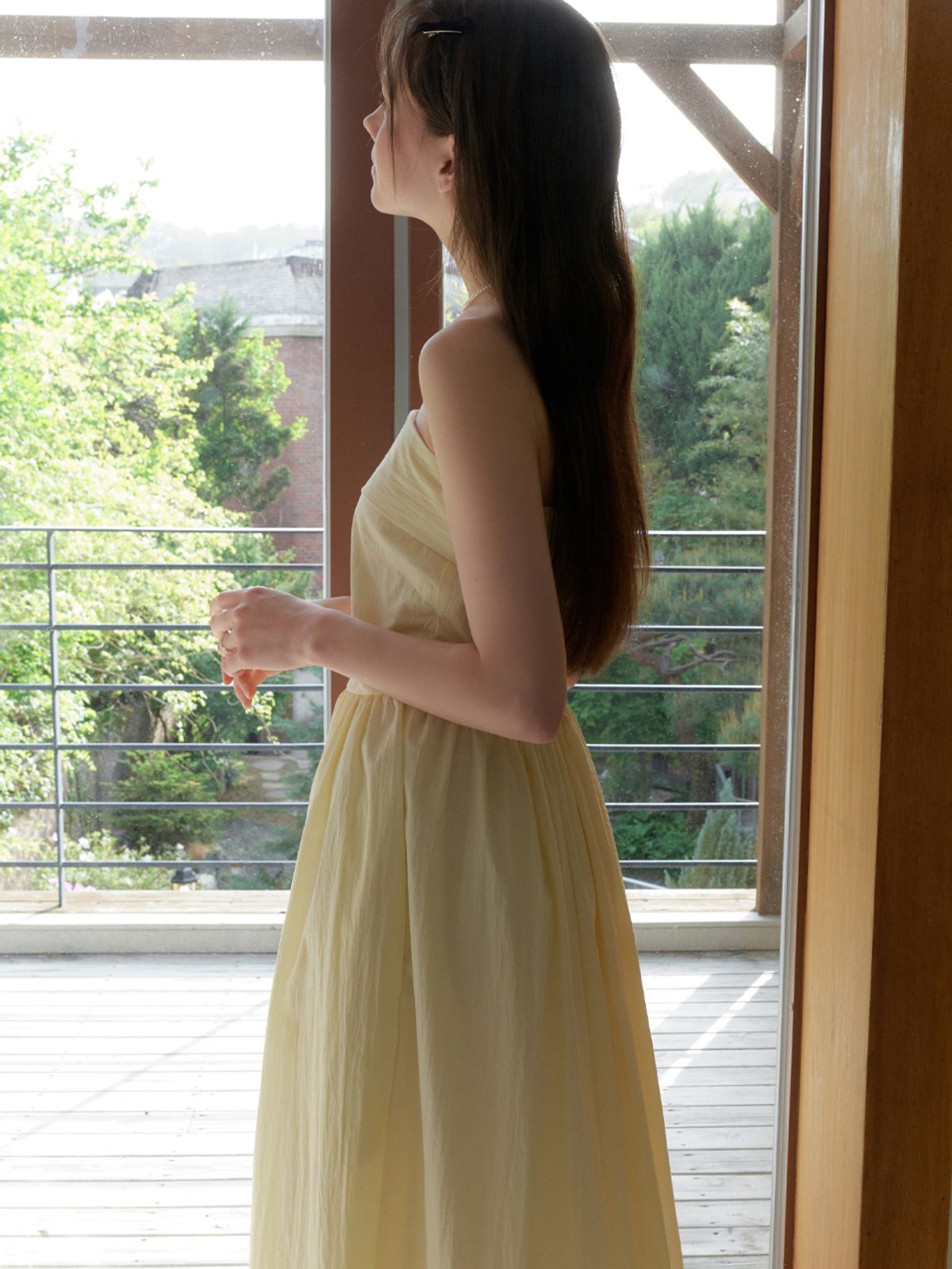 리엘(RE L) Doing bustier dress_2way (yellow)