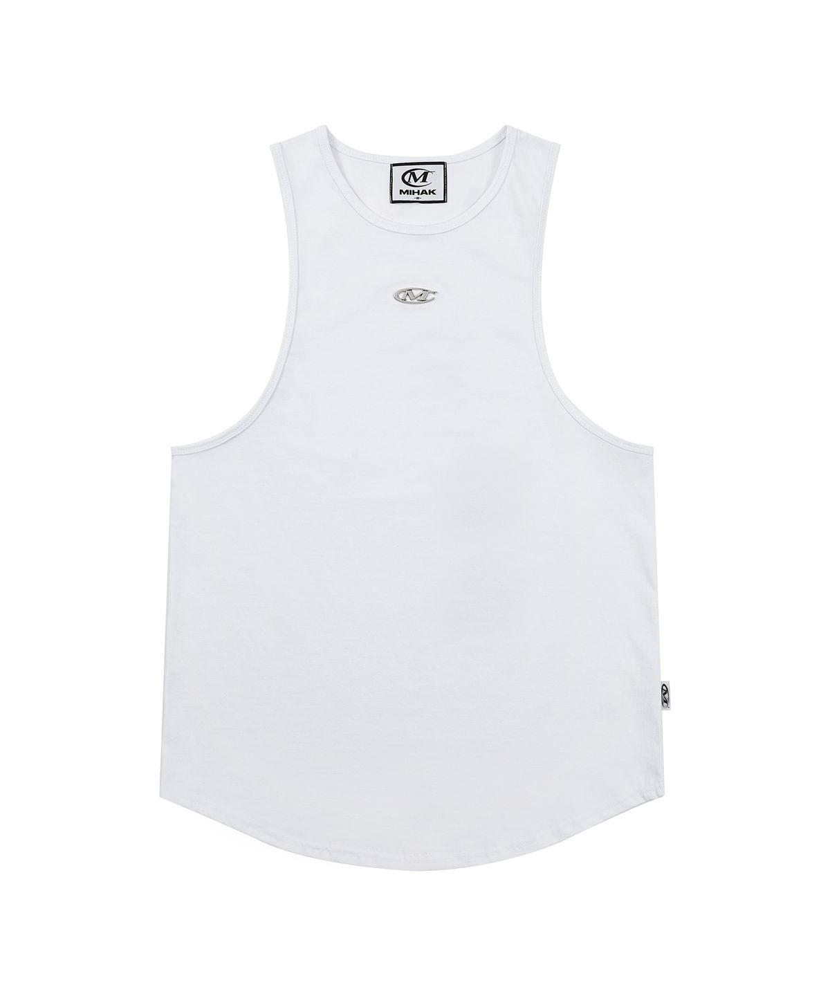 미학(MIHAK) 메탈 로고 슬리브리스 (WHITE)