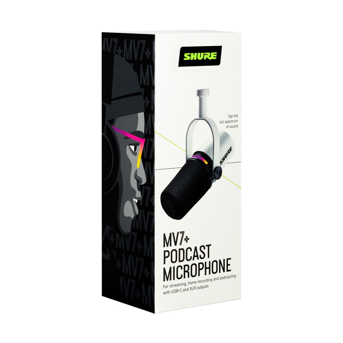 슈어(SHURE) MV7+ 팟캐스트 XLR, USB-C 하이브리드 듀얼 마이크