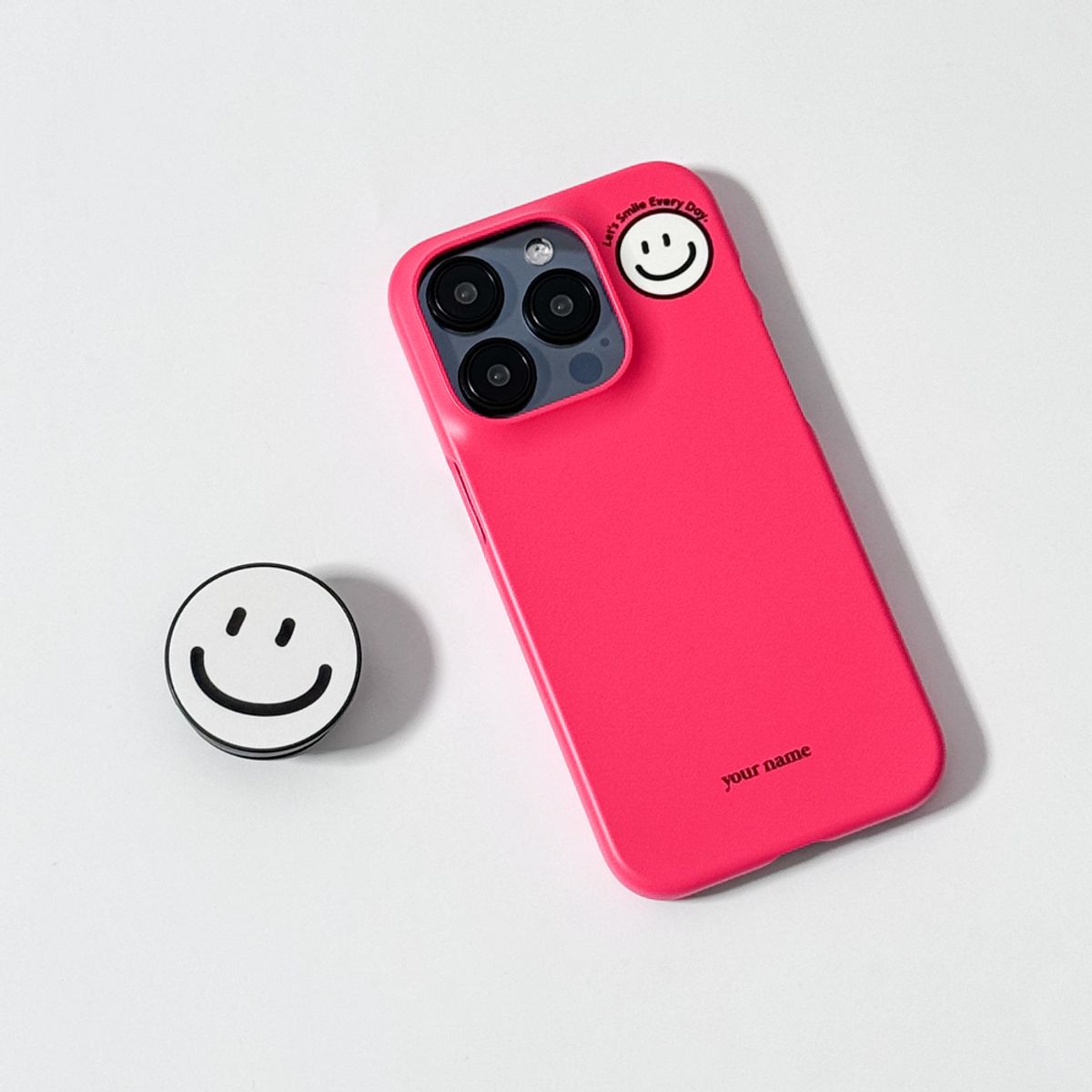에이쓰리비쓰리(A3B3) Smile Color Bright Pink 스마일 컬러 브라이트 핑크 (하드 케이스)