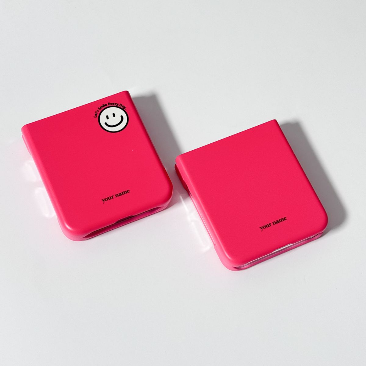 에이쓰리비쓰리(A3B3) Smile Color Bright Pink 스마일 컬러 브라이트 핑크 (Z 플립 3.4.5.6 하드 케이스)