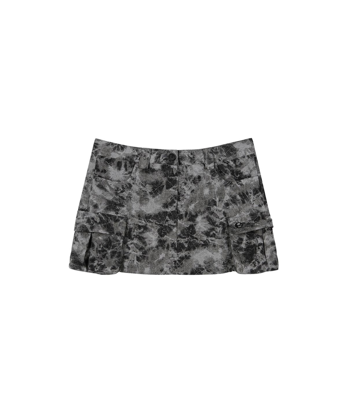 더포르타(THEPORTA) DYEING WASHED CARGO SKIRT, GREY