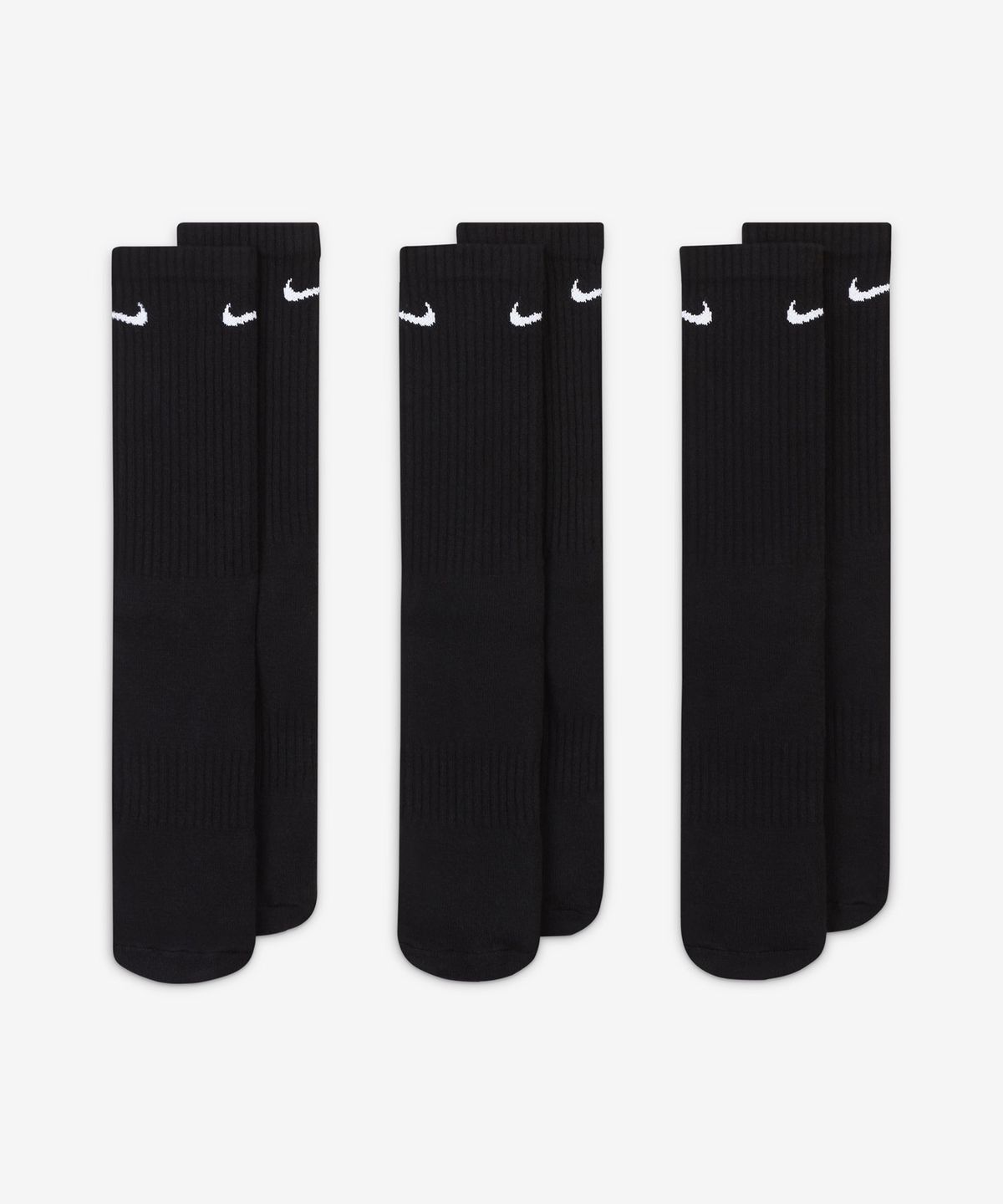 나이키(NIKE) 에브리데이 쿠션 트레이닝 크루 삭스(3켤레) - 블랙:화이트 / SX7664-010