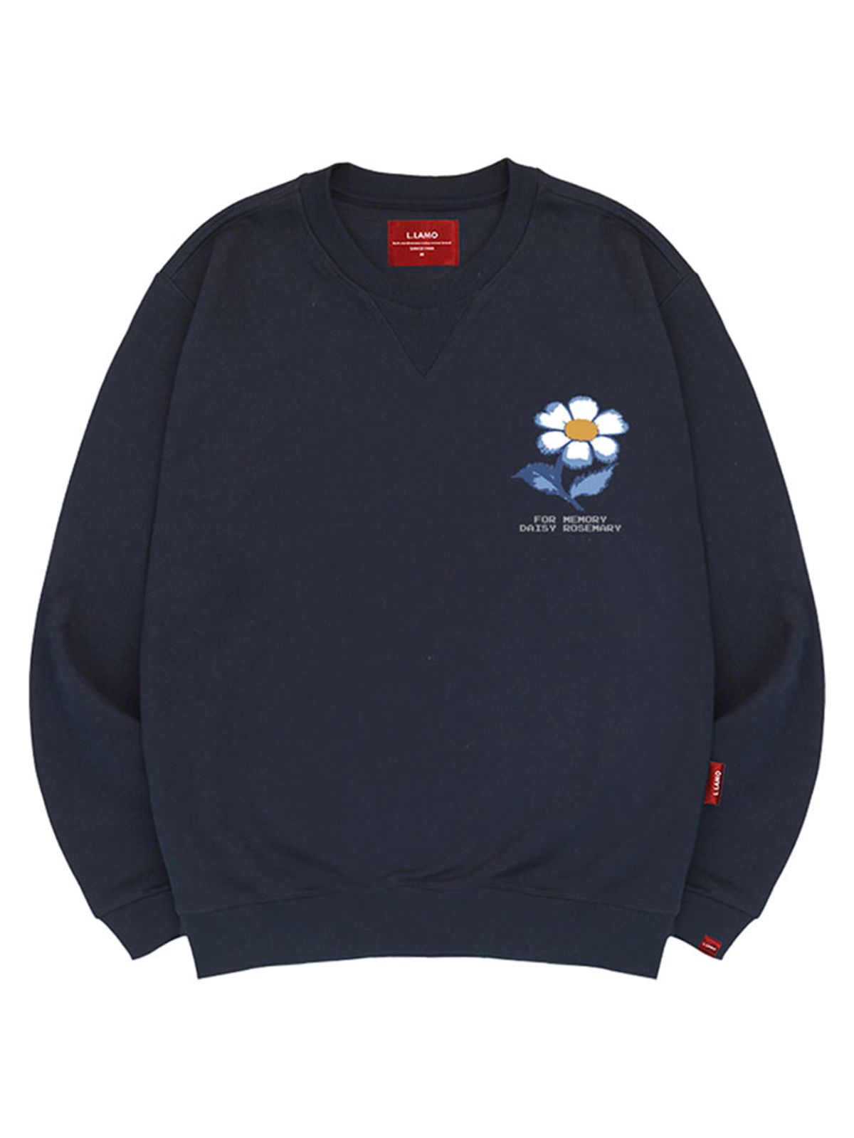 엘라모(LLAMO) 메모리데이지 맨투맨 남녀공용 빅사이즈 S~4XL
