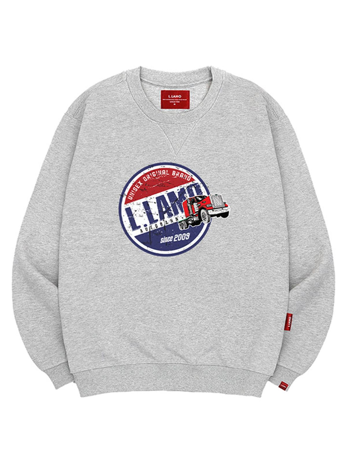 엘라모(LLAMO) 아우토반 맨투맨 남녀공용 빅사이즈 S~4XL