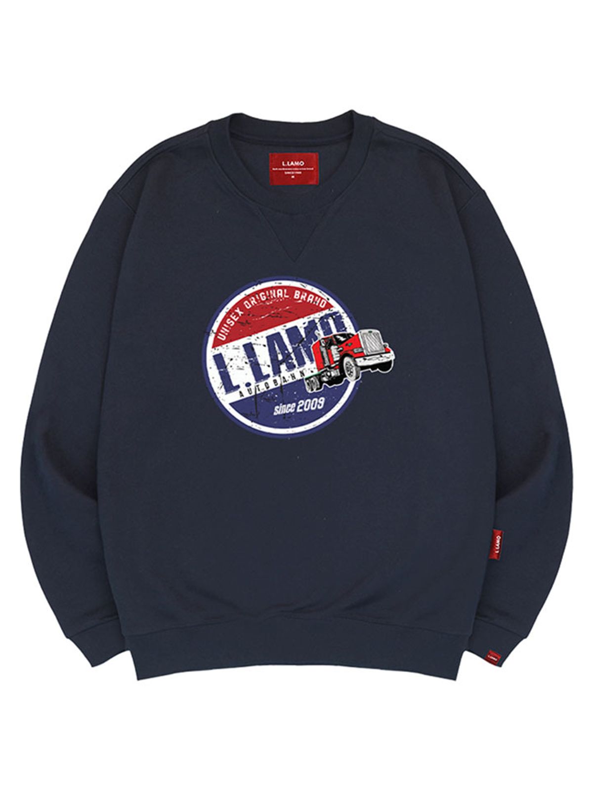 엘라모(LLAMO) 아우토반 맨투맨 남녀공용 빅사이즈 S~4XL
