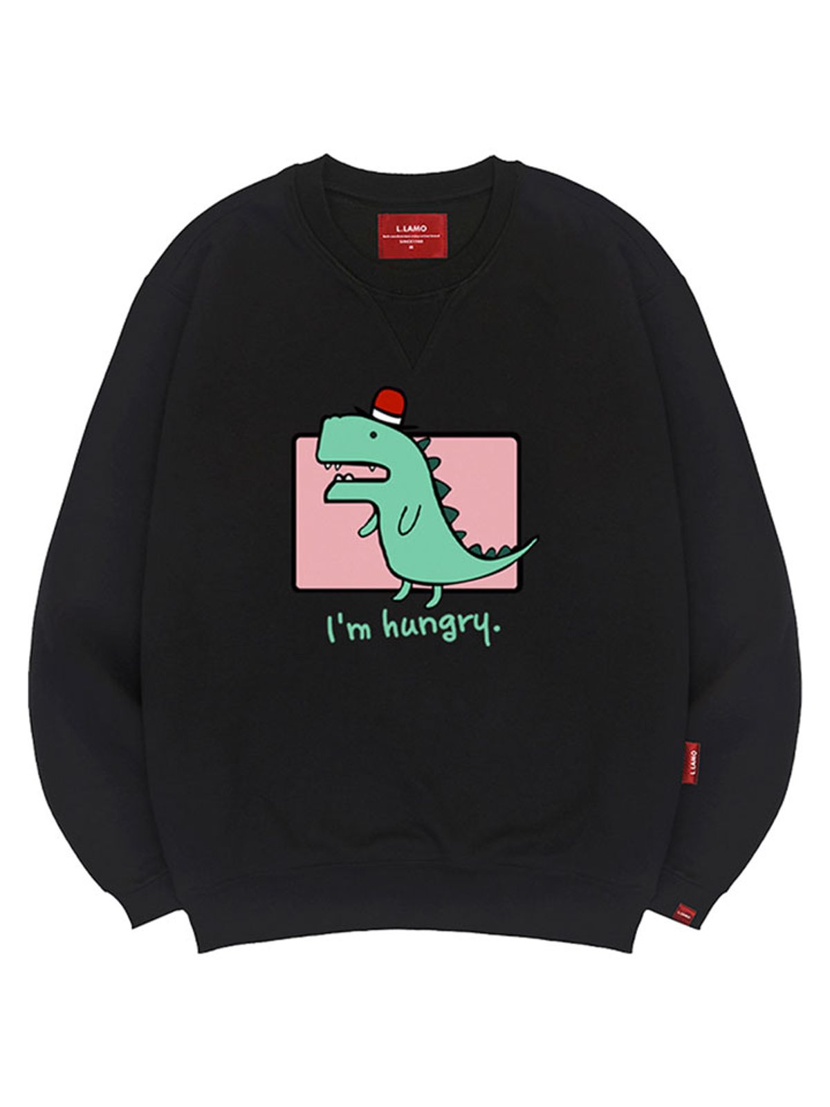 엘라모(LLAMO) 라모공룡 맨투맨 남녀공용 빅사이즈 S~4XL