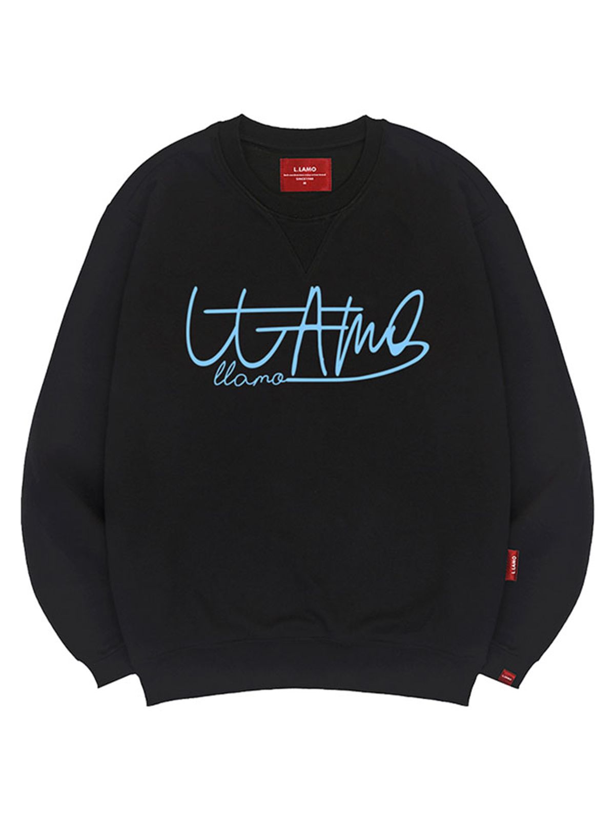 엘라모(LLAMO) 네온로고 맨투맨 남녀공용 빅사이즈 S~4XL