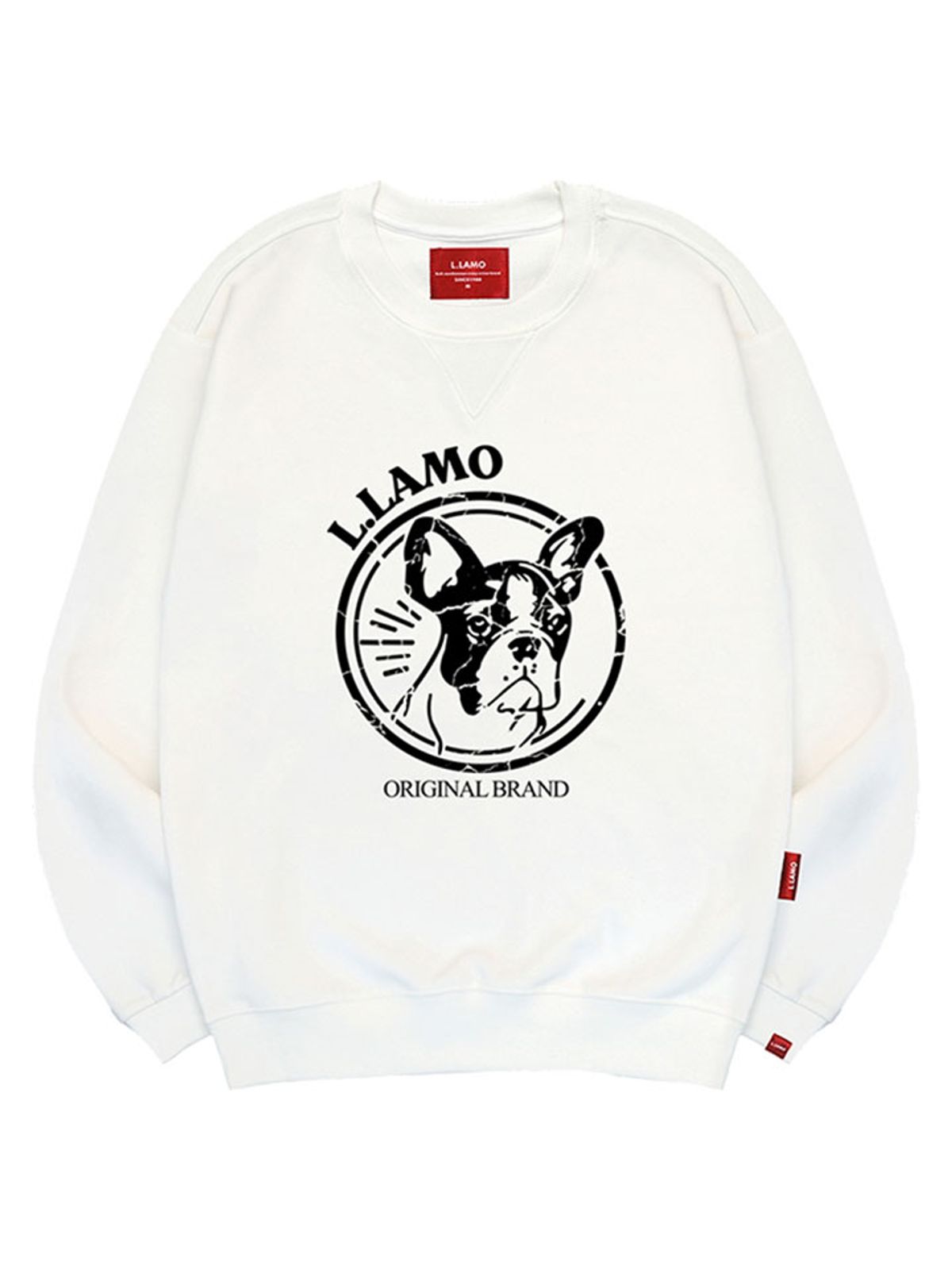 엘라모(LLAMO) 러블리불독 맨투맨 남녀공용 빅사이즈 S~4XL