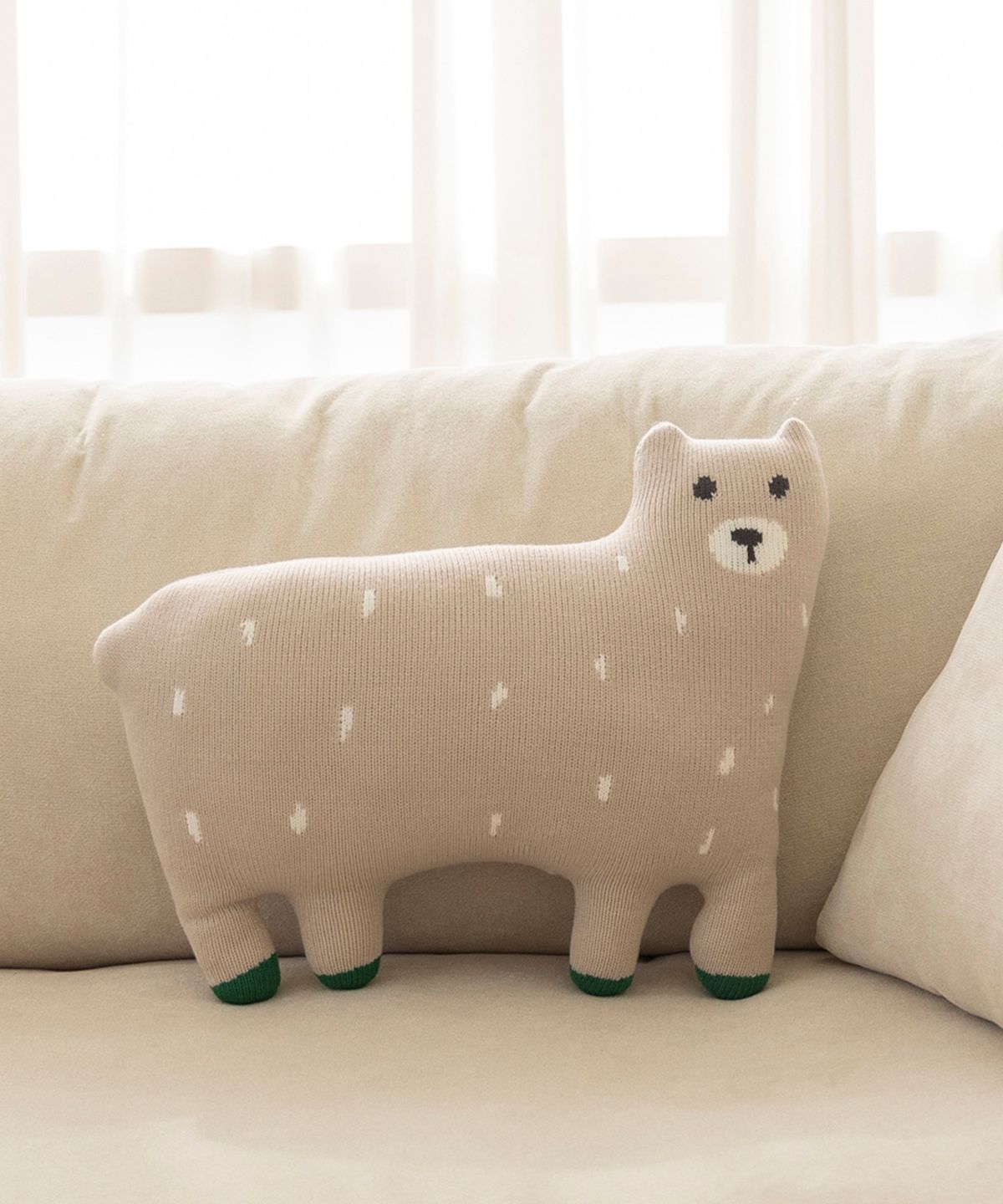 닛닛(NEATKNIT) 포근한 꿈꾸는 친구 곰 니트 인형 자니 Beige