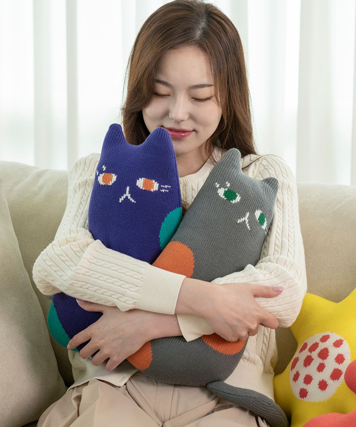 닛닛(NEATKNIT) 사랑스러운 고양이 니트 인형 야니 Grey