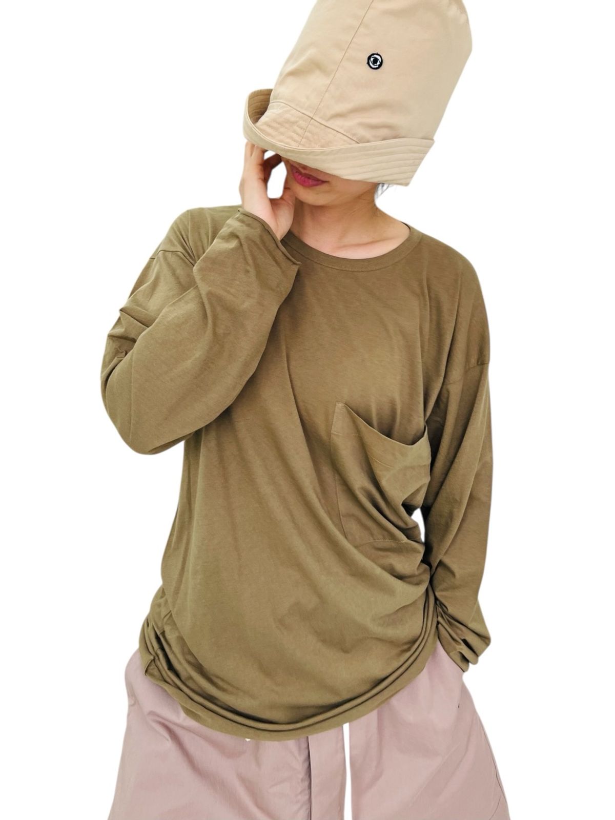 룰라쿨라(LOOLA KOOLA) 스텔라 포켓 티셔츠_카키