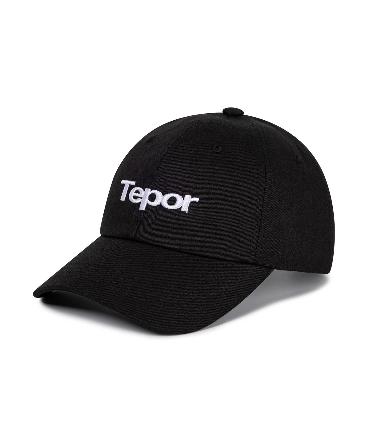 테포르(TEPOR) 시그니처 로고 볼캡 - 블랙
