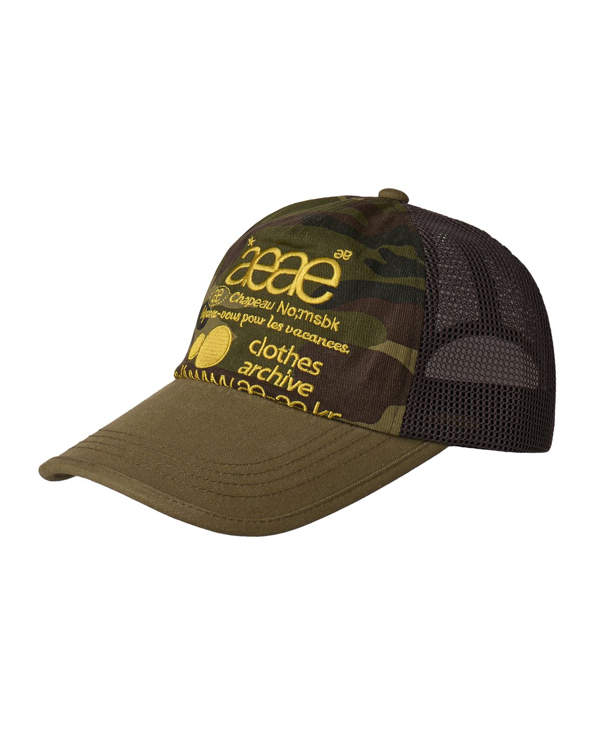 에이이에이이(AEAE) WEB LOGO MESH CAP [CAMO]