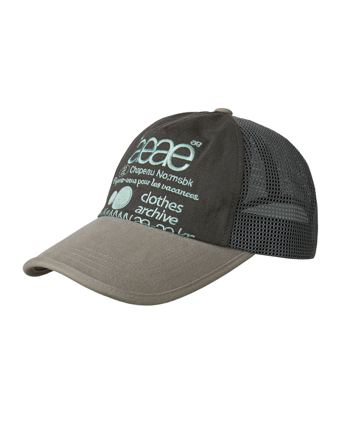 에이이에이이(AEAE) WEB LOGO MESH CAP [GREY]