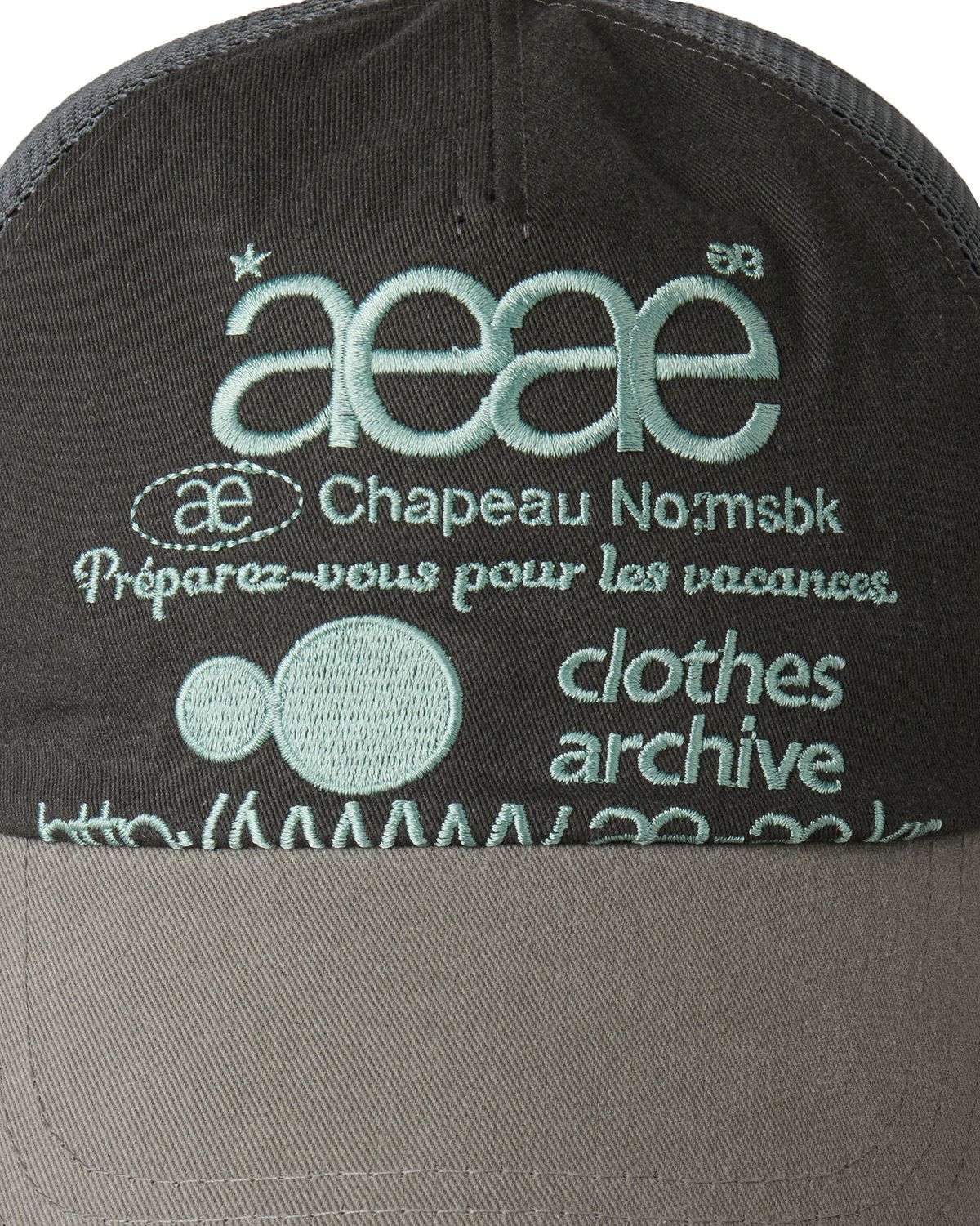 에이이에이이(AEAE) WEB LOGO MESH CAP [GREY]