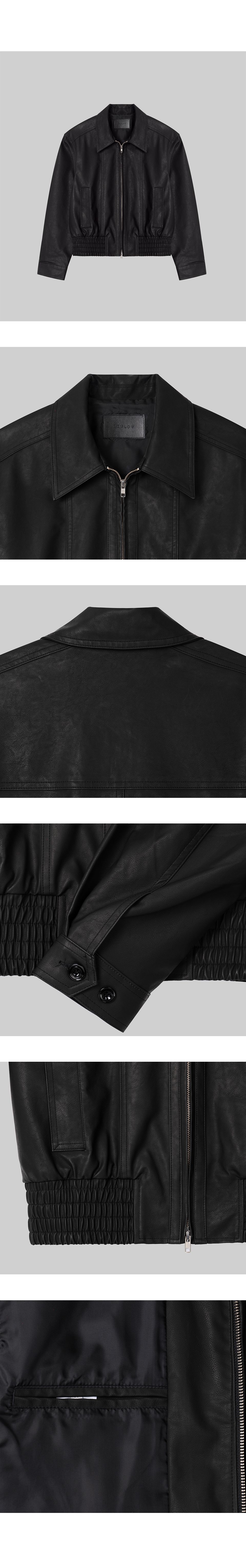 MUSINSA公式 | BOWLOW PRODUCT クロップレザージャケット