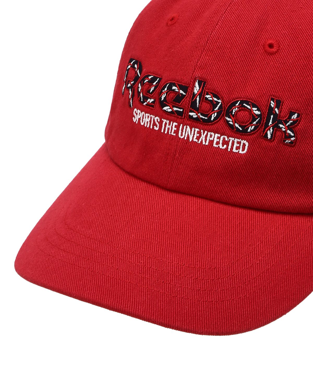리복(REEBOK) 모자이크 와이드 볼캡 - 레드
