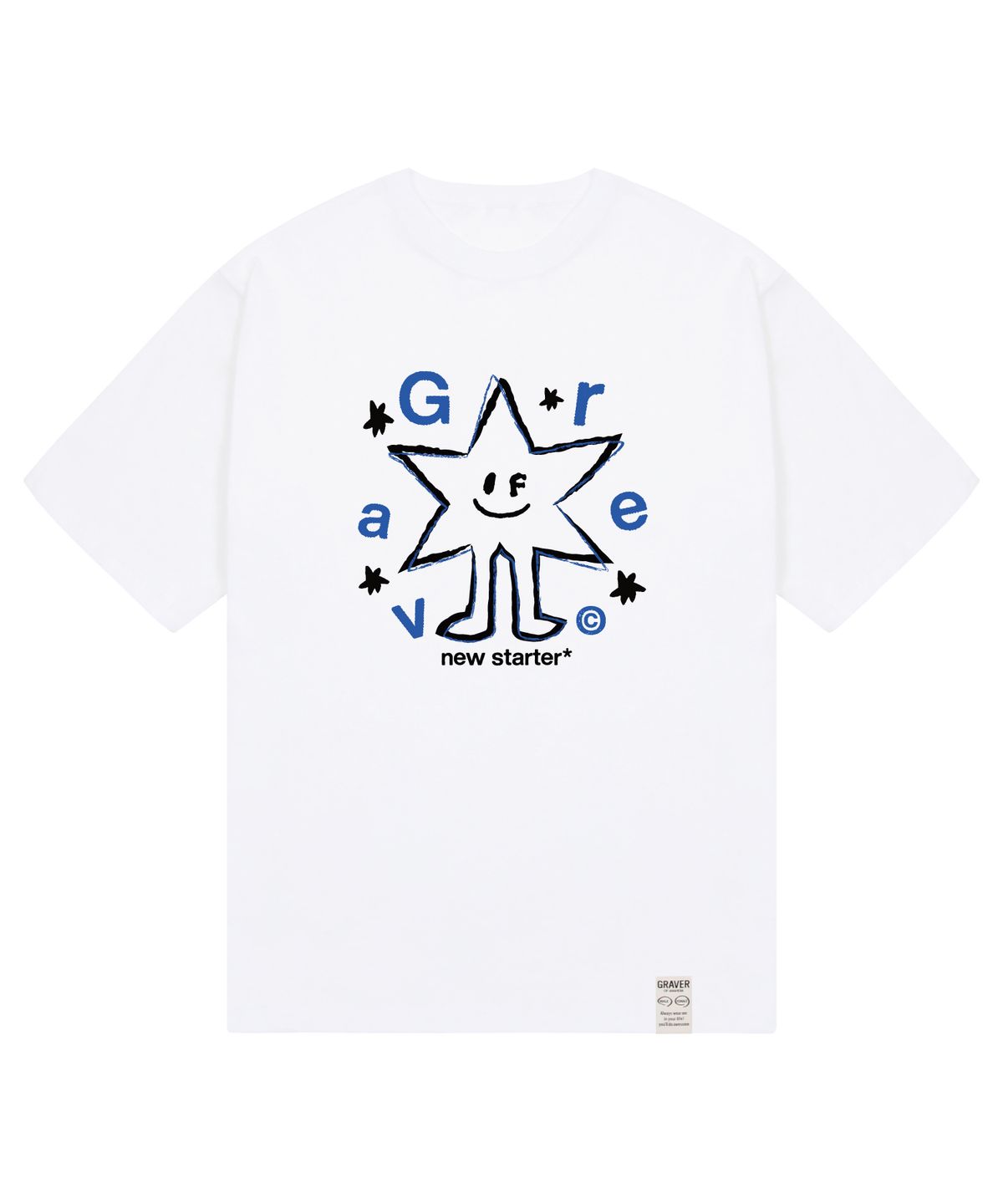 그레이버(GRAVER) [UNISEX]NEW-STARTER 반팔티_화이트