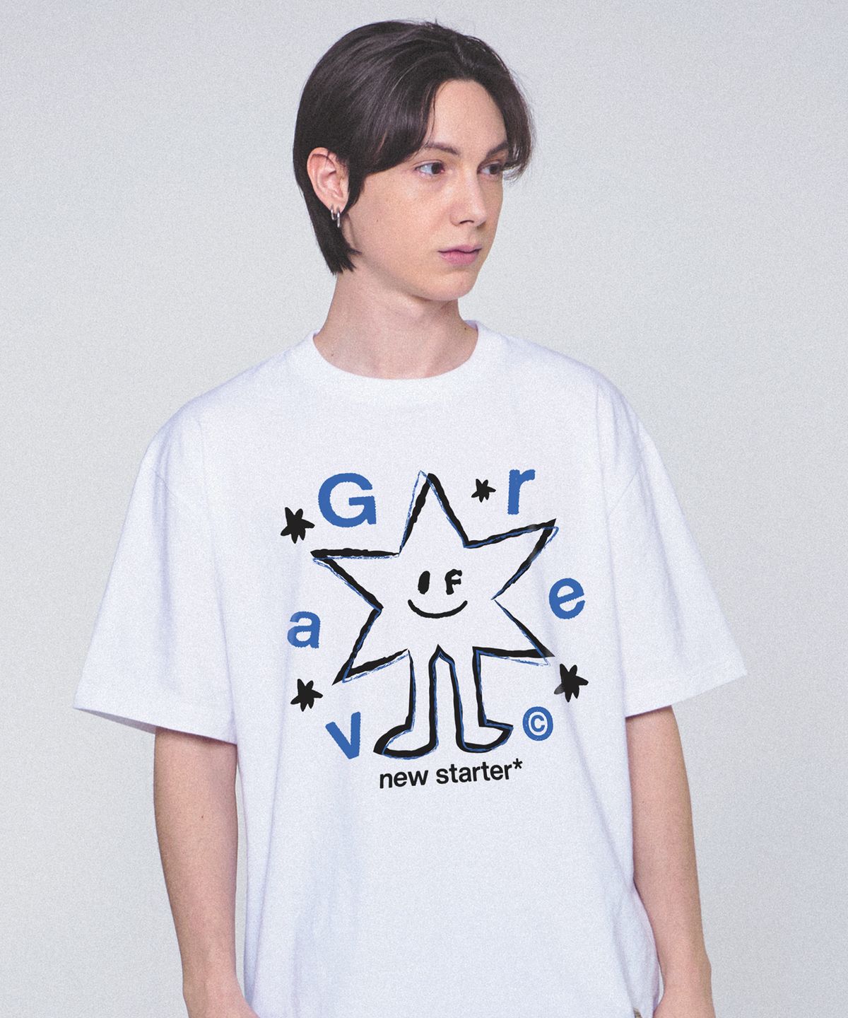 그레이버(GRAVER) [UNISEX]NEW-STARTER 반팔티_화이트