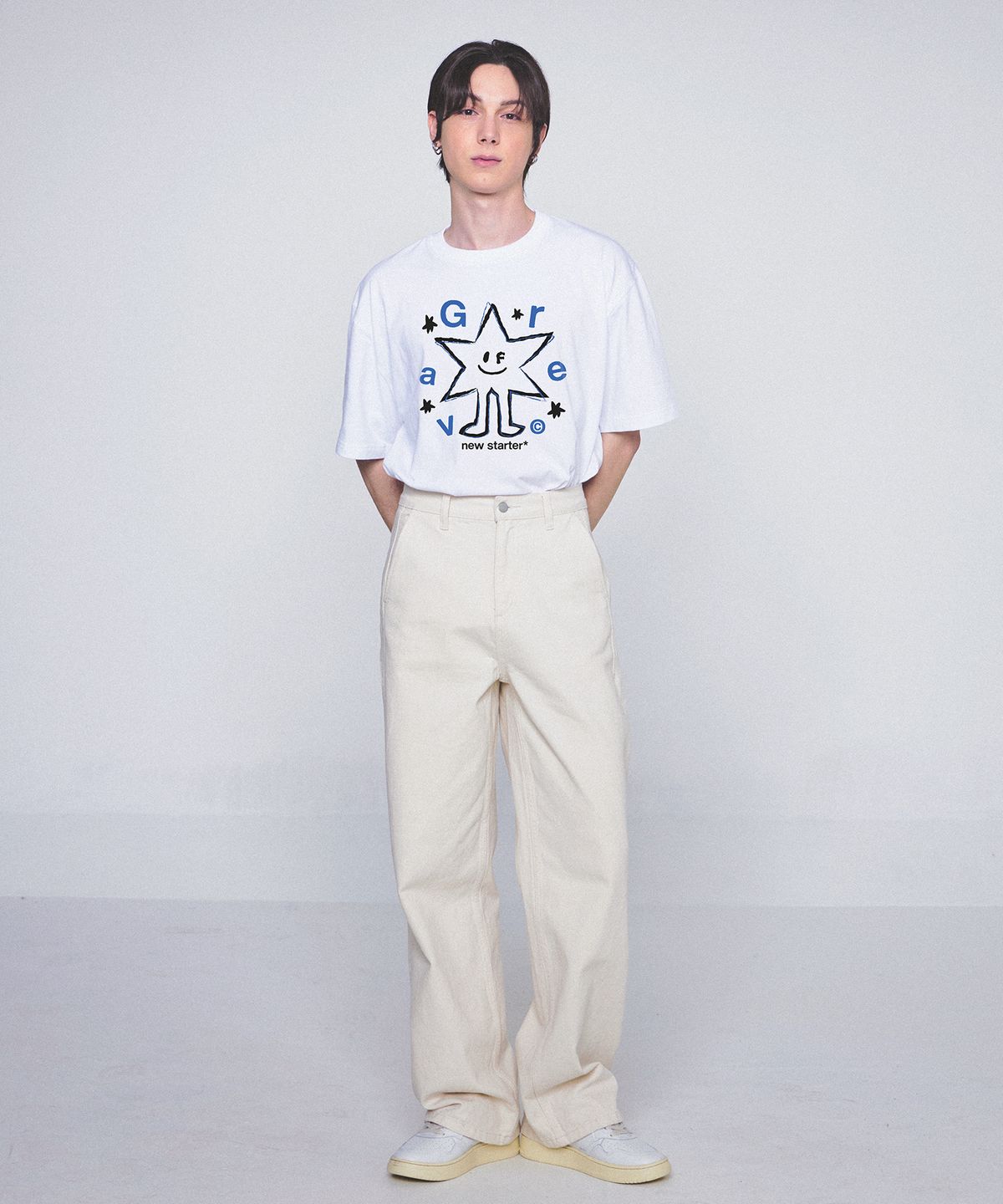 그레이버(GRAVER) [UNISEX]NEW-STARTER 반팔티_화이트