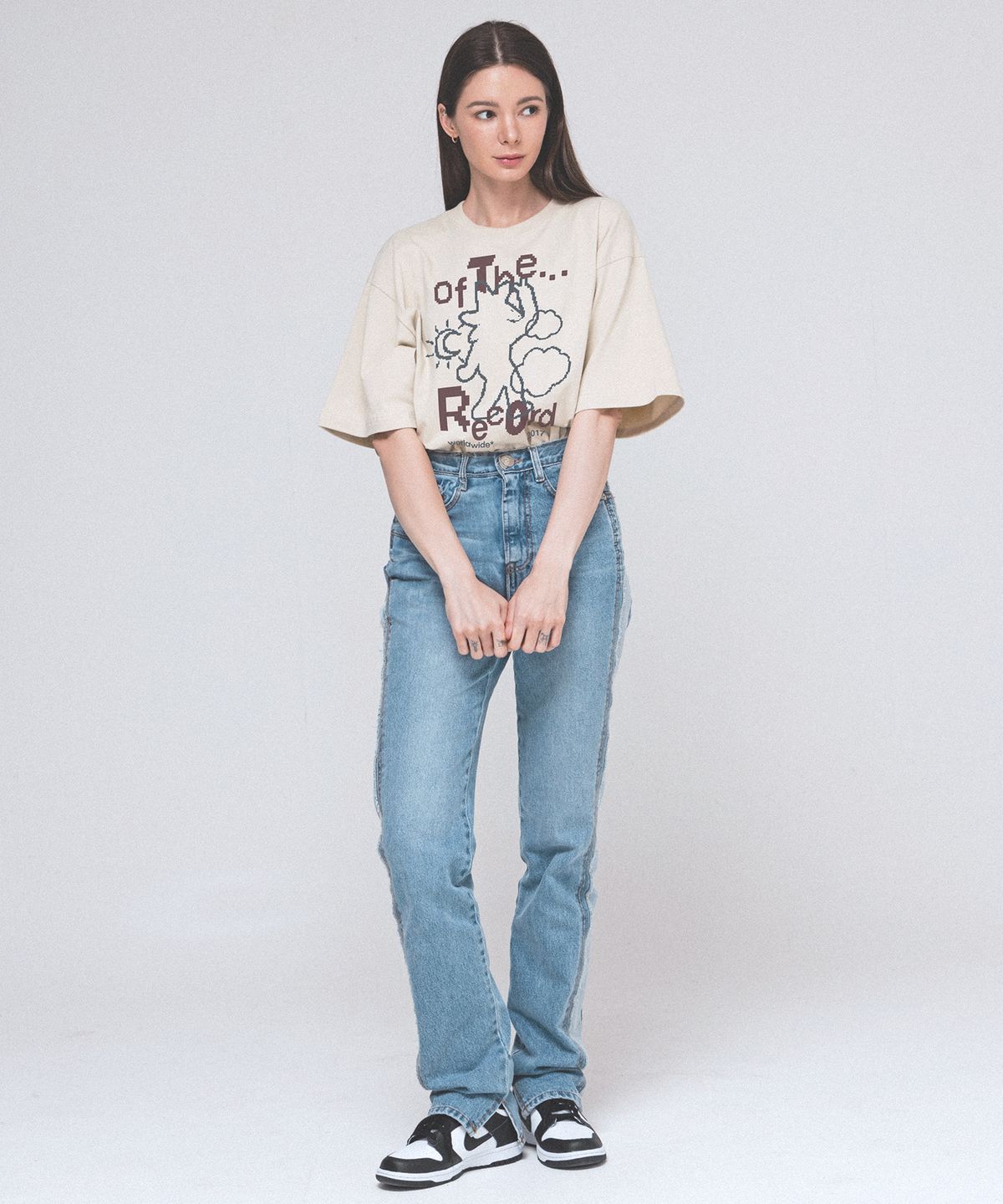 그레이버(GRAVER) [UNISEX]OF-THERECOARD 반팔티_샌드베이지