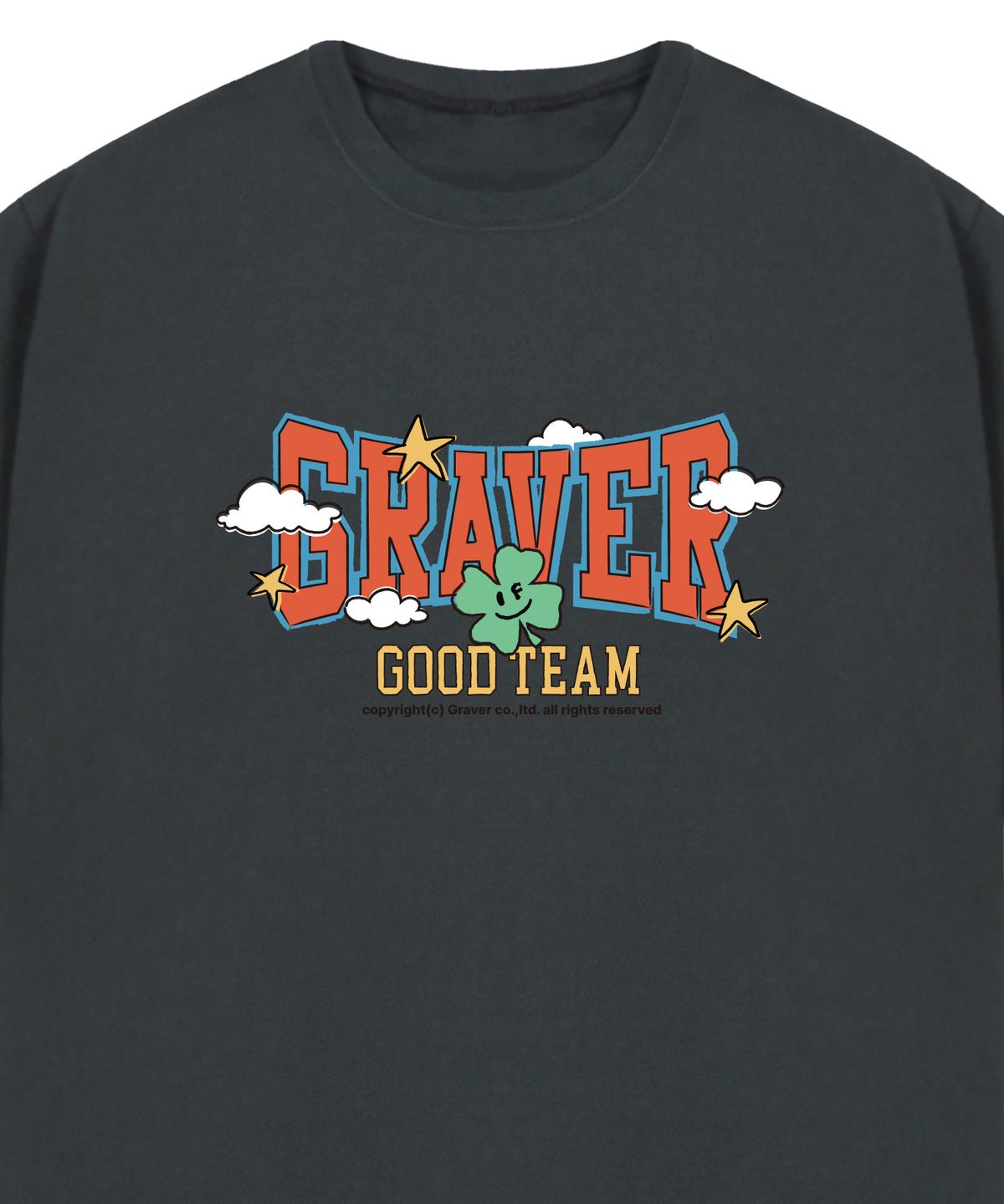 그레이버(GRAVER) [UNISEX]GOOD-TEAM 반팔티_차콜