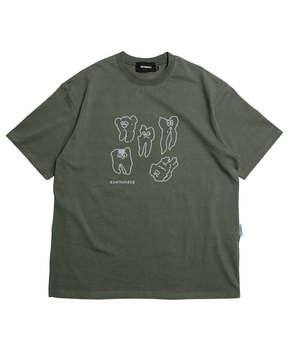 피스메이커(PIECE MAKER) [EZwithPIECE] TEETH TEE (KHAKI)
