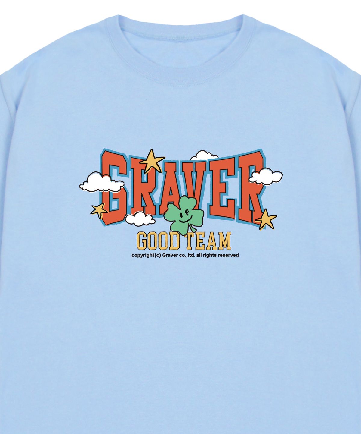 그레이버(GRAVER) [UNISEX]GOOD-TEAM 반팔티_스카이블루