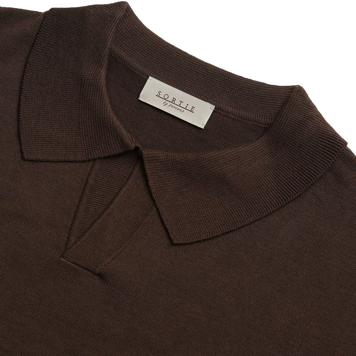 솔티(SORTIE) Essential Comfort Open Collar Knit (Brown)