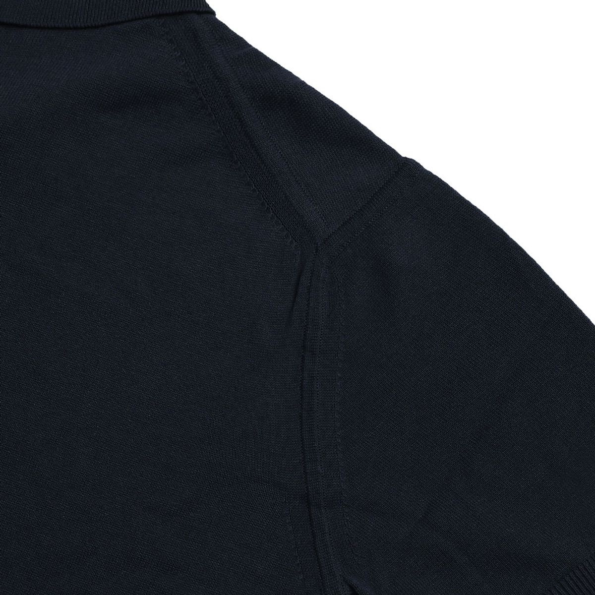솔티(SORTIE) Essential Comfort Open Collar Knit (Navy)