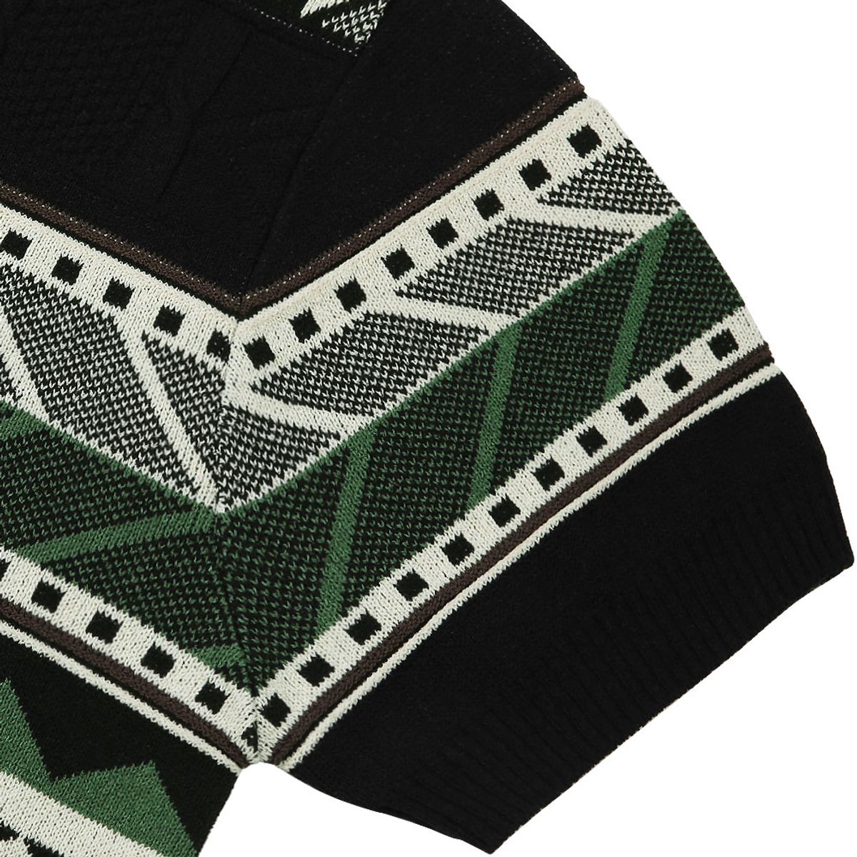 솔티(SORTIE) Jacquard Summer Polo Knit (Black)
