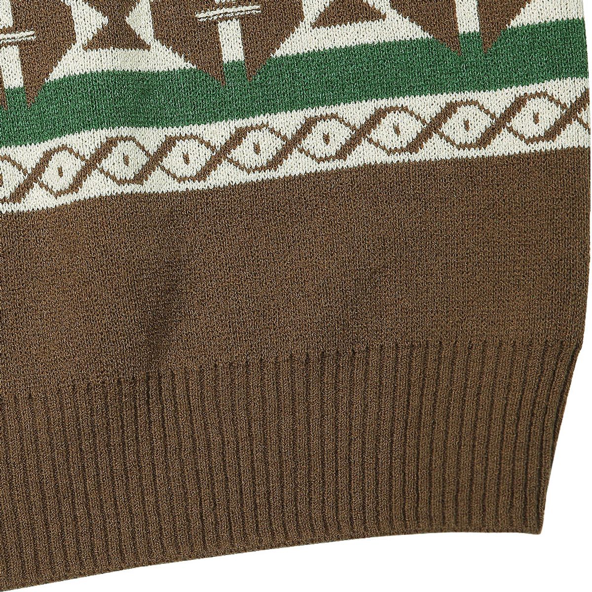 솔티(SORTIE) Jacquard Summer Polo Knit (Brown)