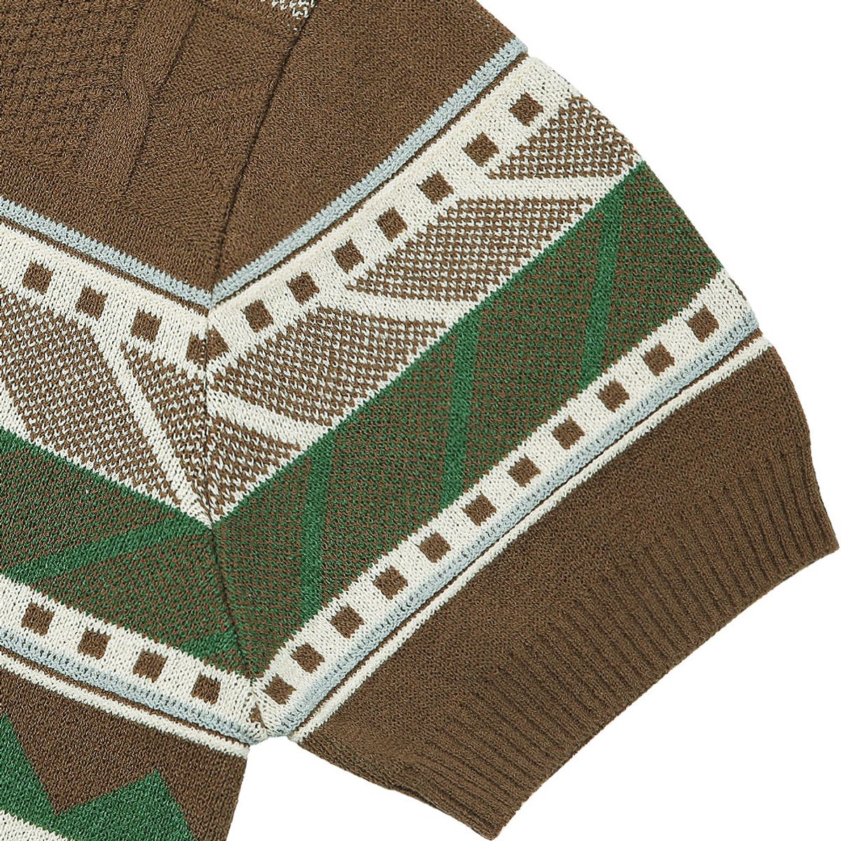 솔티(SORTIE) Jacquard Summer Polo Knit (Brown)
