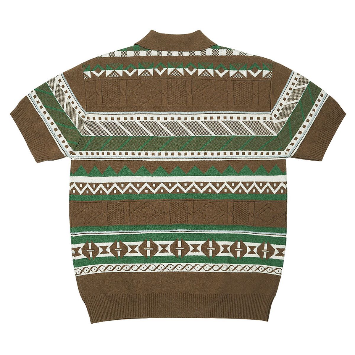 솔티(SORTIE) Jacquard Summer Polo Knit (Brown)
