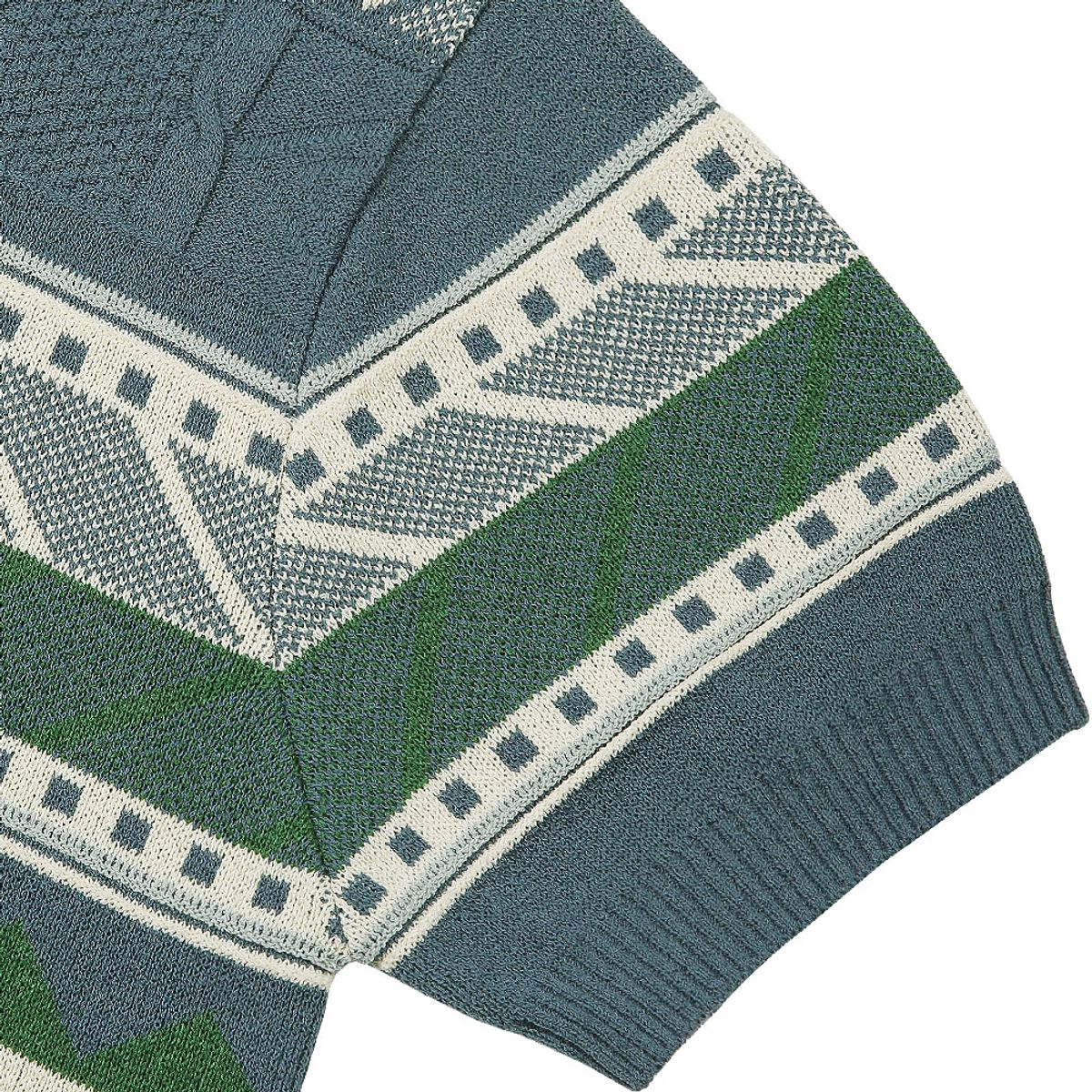 솔티(SORTIE) Jacquard Summer Polo Knit (Blue)