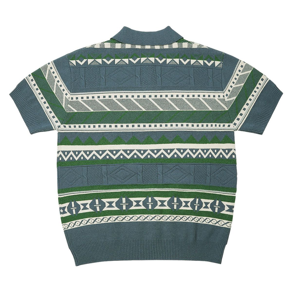 솔티(SORTIE) Jacquard Summer Polo Knit (Blue)