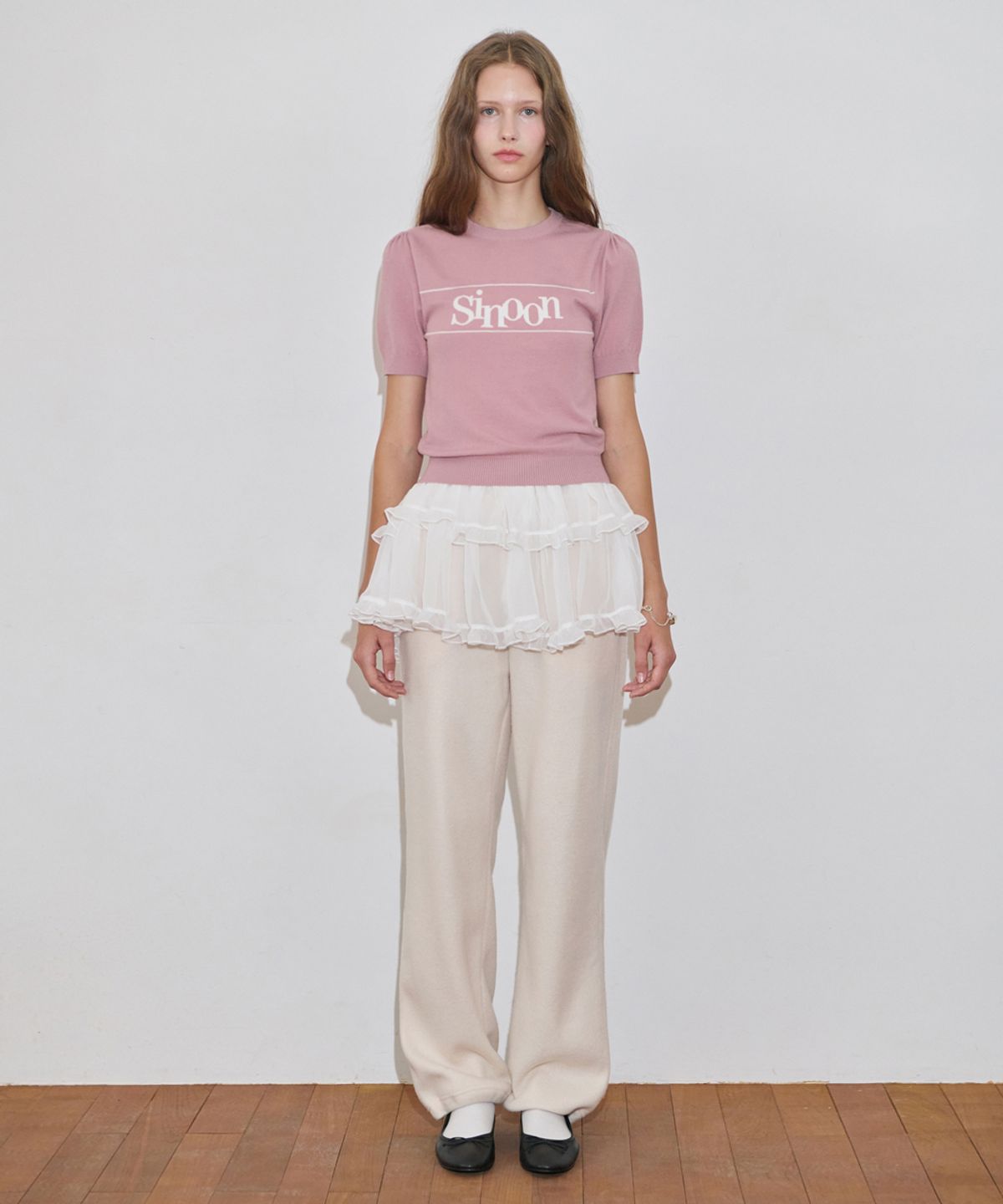 시눈(SINOON) Sinoon Logo Half Knit (Pink)