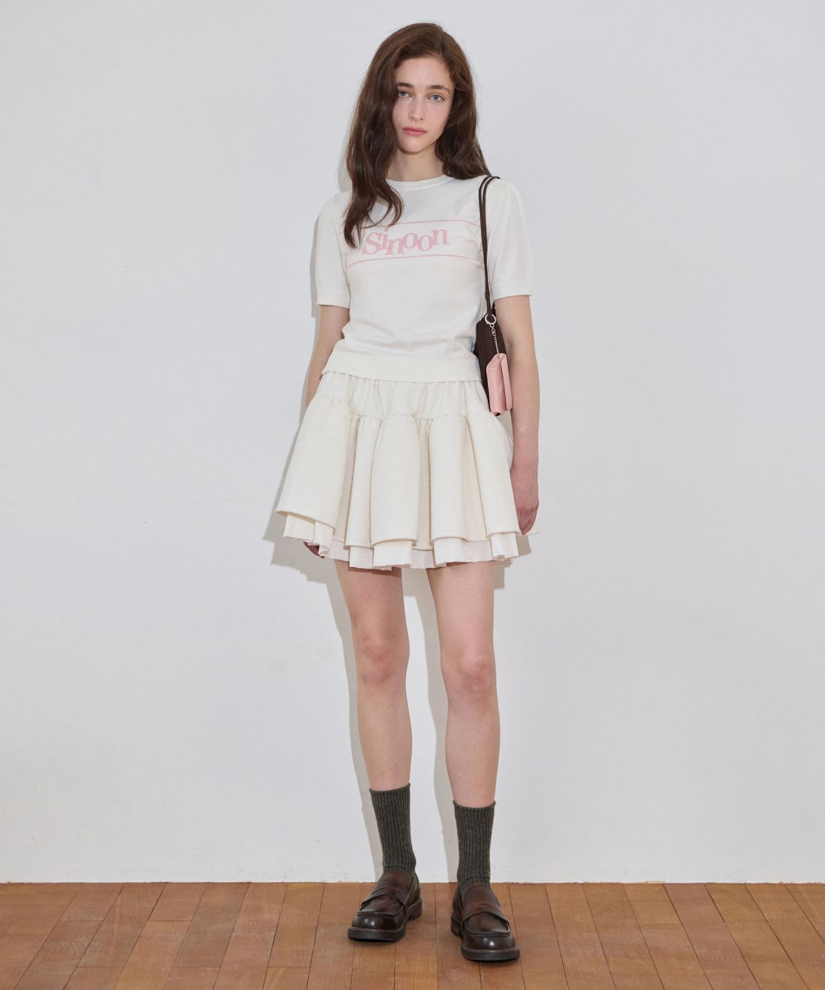 시눈(SINOON) Sinoon Logo Half Knit (Ivory)