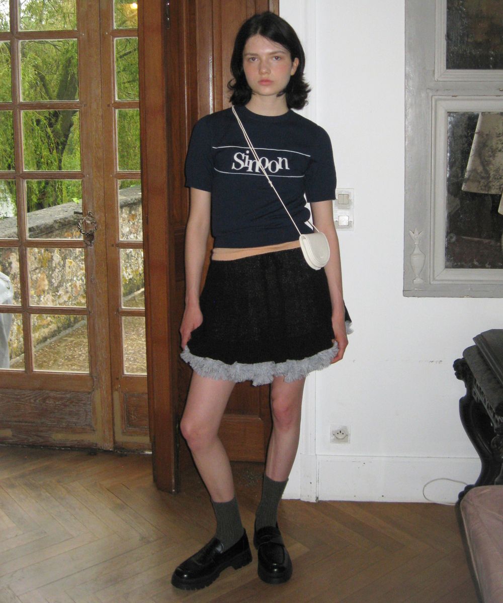 正規品Sinoon Logo Half Knit Melange Grey MUSINSA公式 | SINOON Sinoon Logo Half Knit (Navy)
